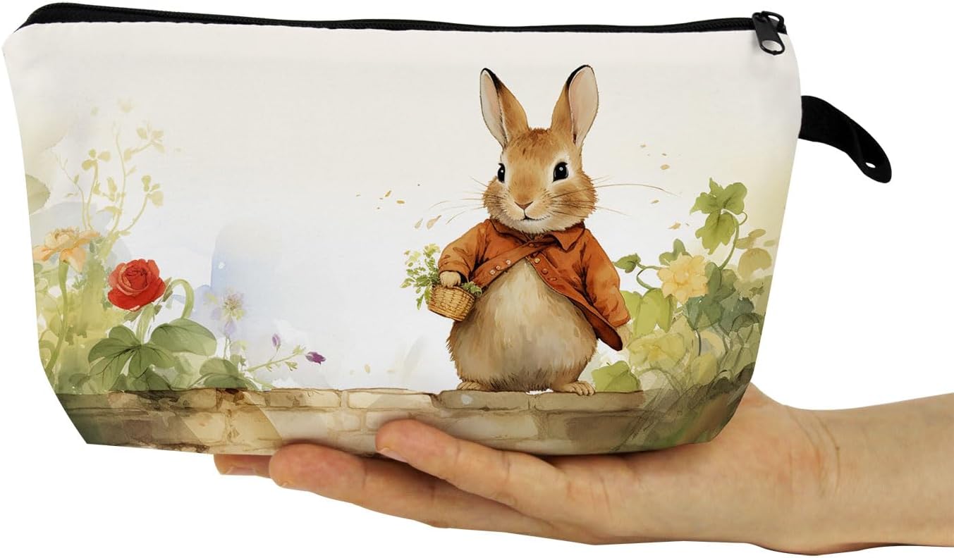 Cartoon Bunny Print Small Cosmetic Bag image 4