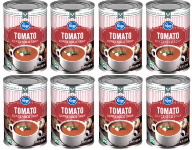 Paquete de 8 sopa condensada de tomate, lata de 10.5 oz