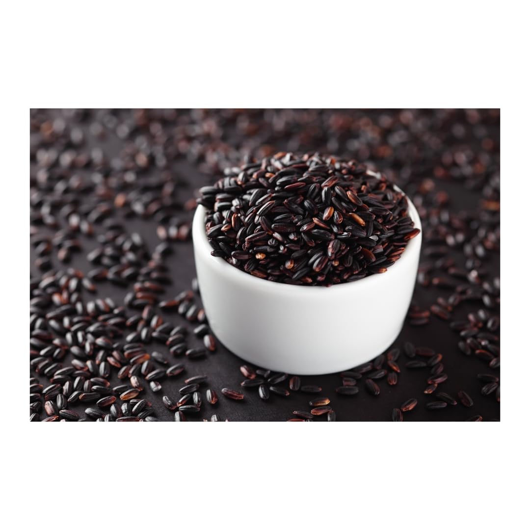 Organics Black Rice (Scented Aroma, High Protein, Rich Antioxidants, Minerals & Low Fat - Whole Grain) (1000)