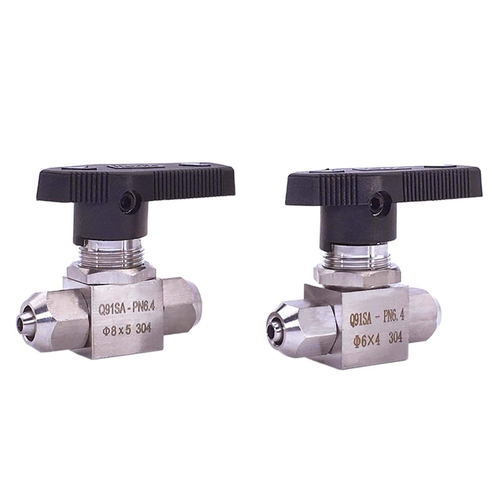Vanne de commutation pour trachée en inox avec raccordement 12mm