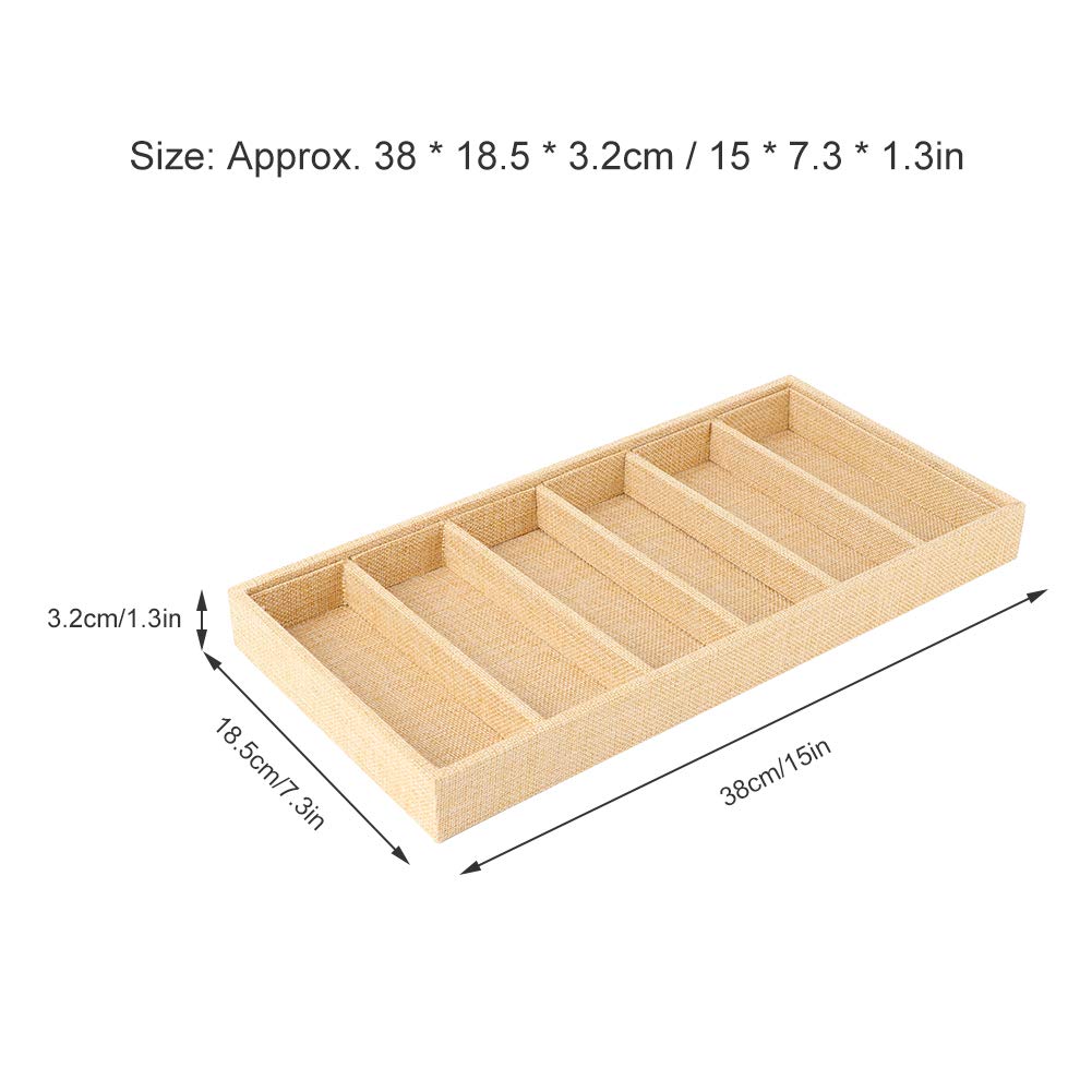 Zetiling Brillenaufbewahrung, Brillenbox zur Aufbewahrung von 6 Brillen, Brillen Organizer, Aufbewahrungsbox für Brillen Sonnenbrillen Display Box Schmuck Display Organizer Tray Brillendisplay