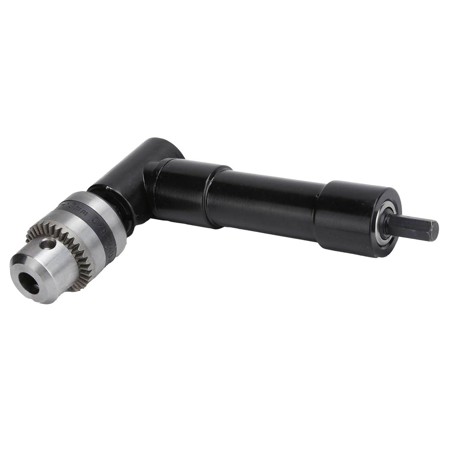 Right Angle Drill Adapter Extension, 90 Degree Drill Attachment, Plastic and Aluminum Alloy, Black - Keyless Chuck Tightness, Durable Construction, Ideal for Tight Spaces and
