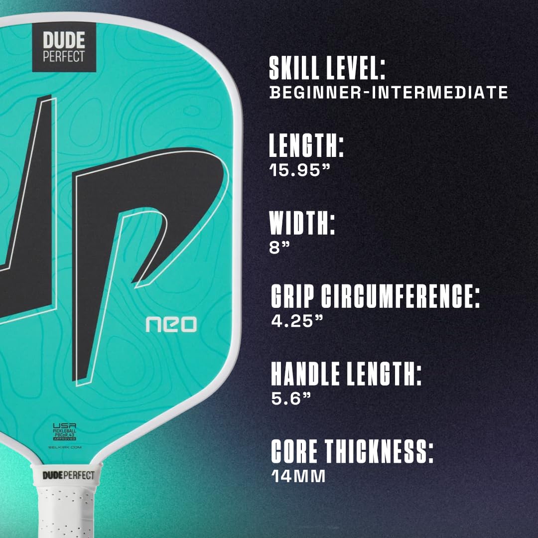 SLK by Selkirk Dude Perfect Collection | Branchenführende Technologie für die nächste Generation von Pickleball-Spielern | Entworfen in den USA | Limited Edition Paddel