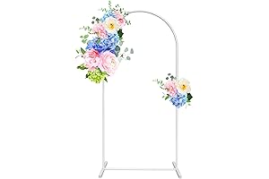 Metal Arch Backdrop Stand 7.2ft White Wedding Arched Frame