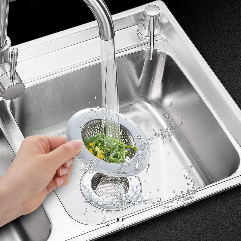 Image of Stainless Steel Kitchen Sink Strainer (Round Sink Strainer (11.5 CM Diameter))