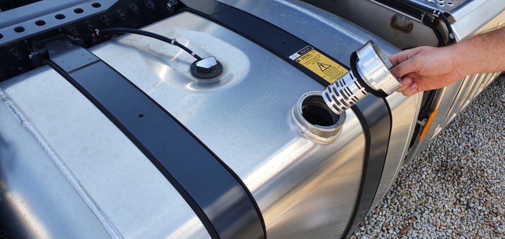 PVS FUEL PROTECT 80 mm, protezione bocchettone, alluminio, Anti-Spill