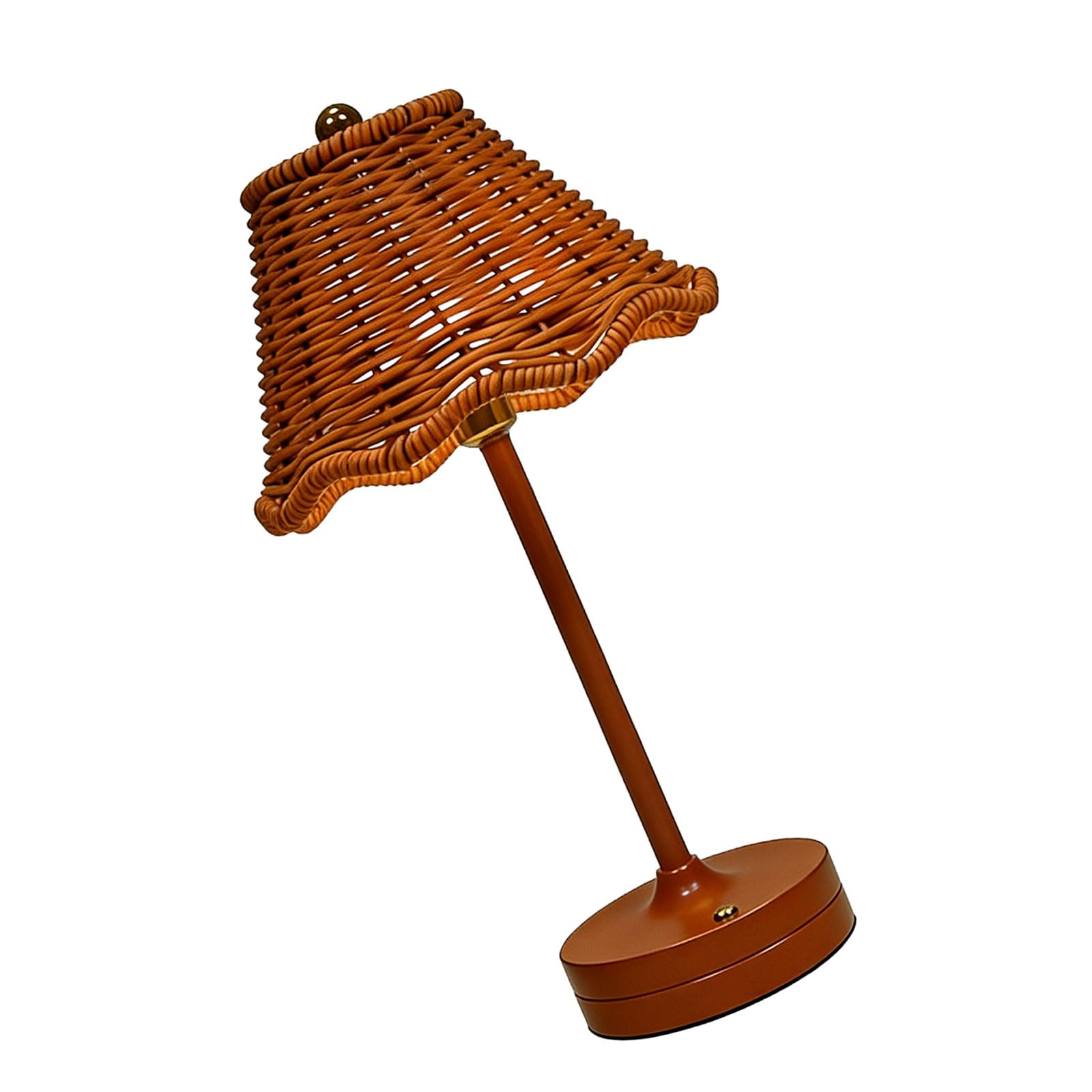 Kaeltsyn LED Rechargeable Cordless Wicker Desk Lamp Handwoven Night Light for Bedroom Living Room Offices Home Decoration Multipurpose Surrounding Lighting