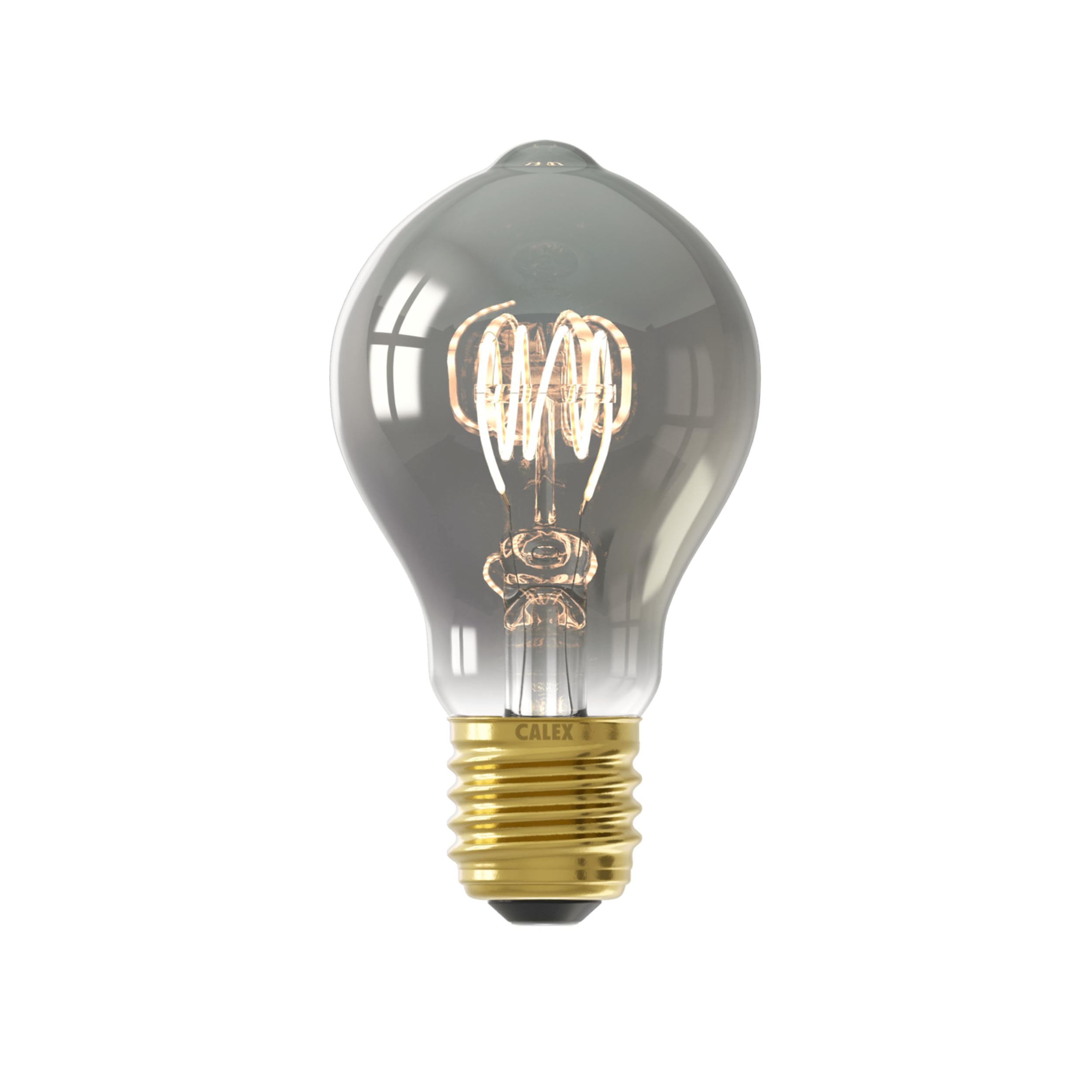 CALEX - LED Bulb, E27, Vintage Spiral Filament A60 Light Bulbs, Smoked, Dimmable Warm White Light, 4W