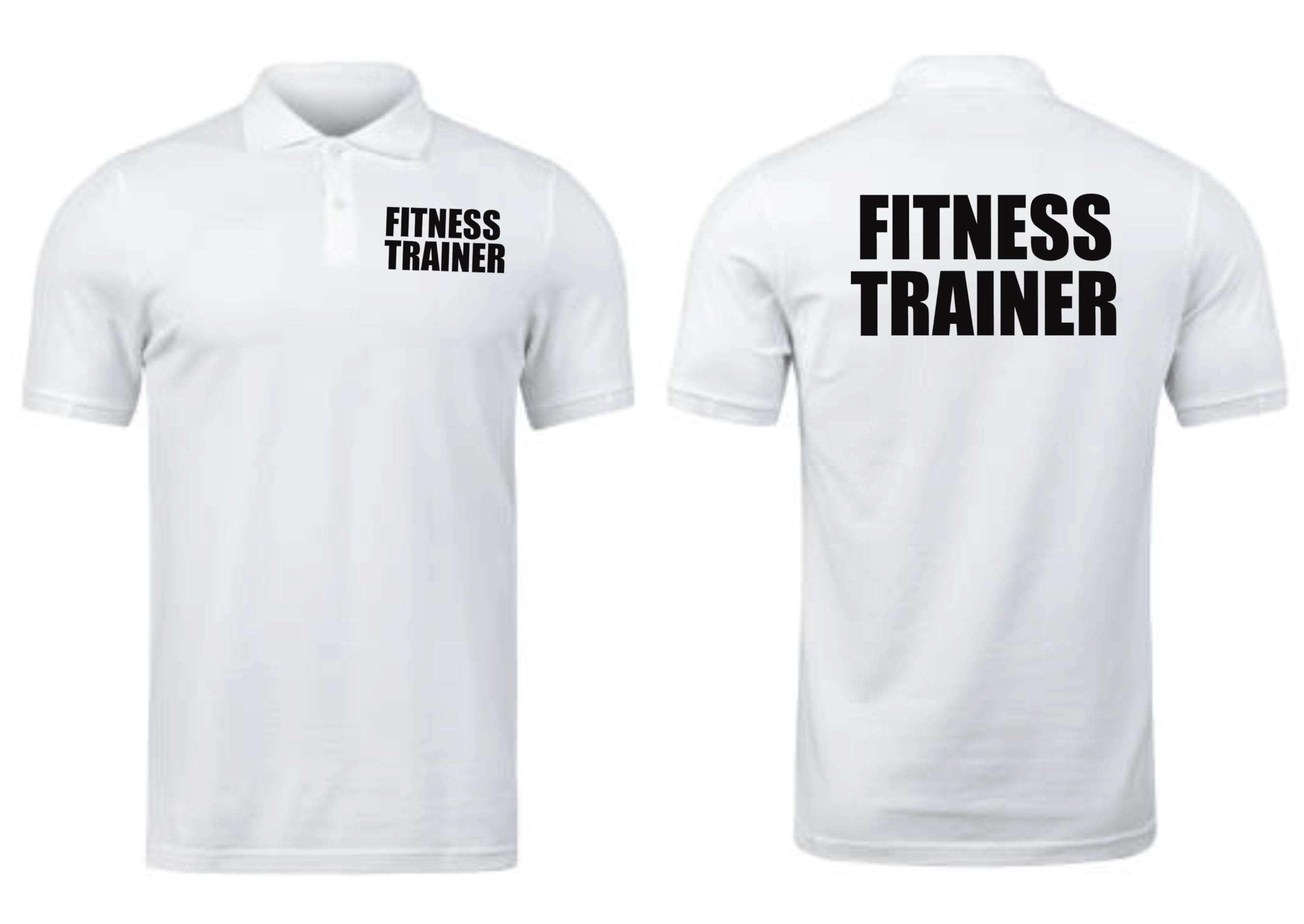goobydooby Fitness Trainer Uniform Polo T-Shirt – Dual-Slde Printed | Half-Sleeve Collared Gym Staff & Personal Trainer Workwear | Unisex Workout Instructor Polo-picture-28
