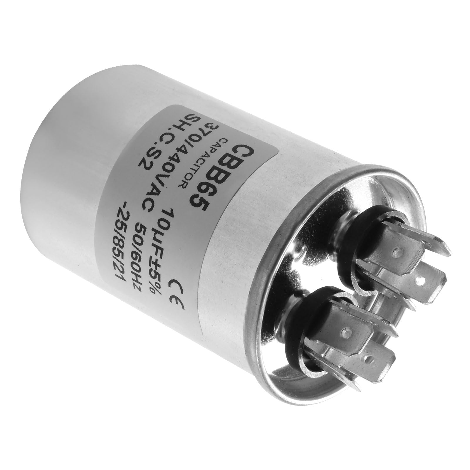 PATIKIL Condensatore Di Marcia CBB65 10uF 10mfd, 370/440V AC, Custodia Alluminio Per Aria Condizionata E Pompe Di Calore