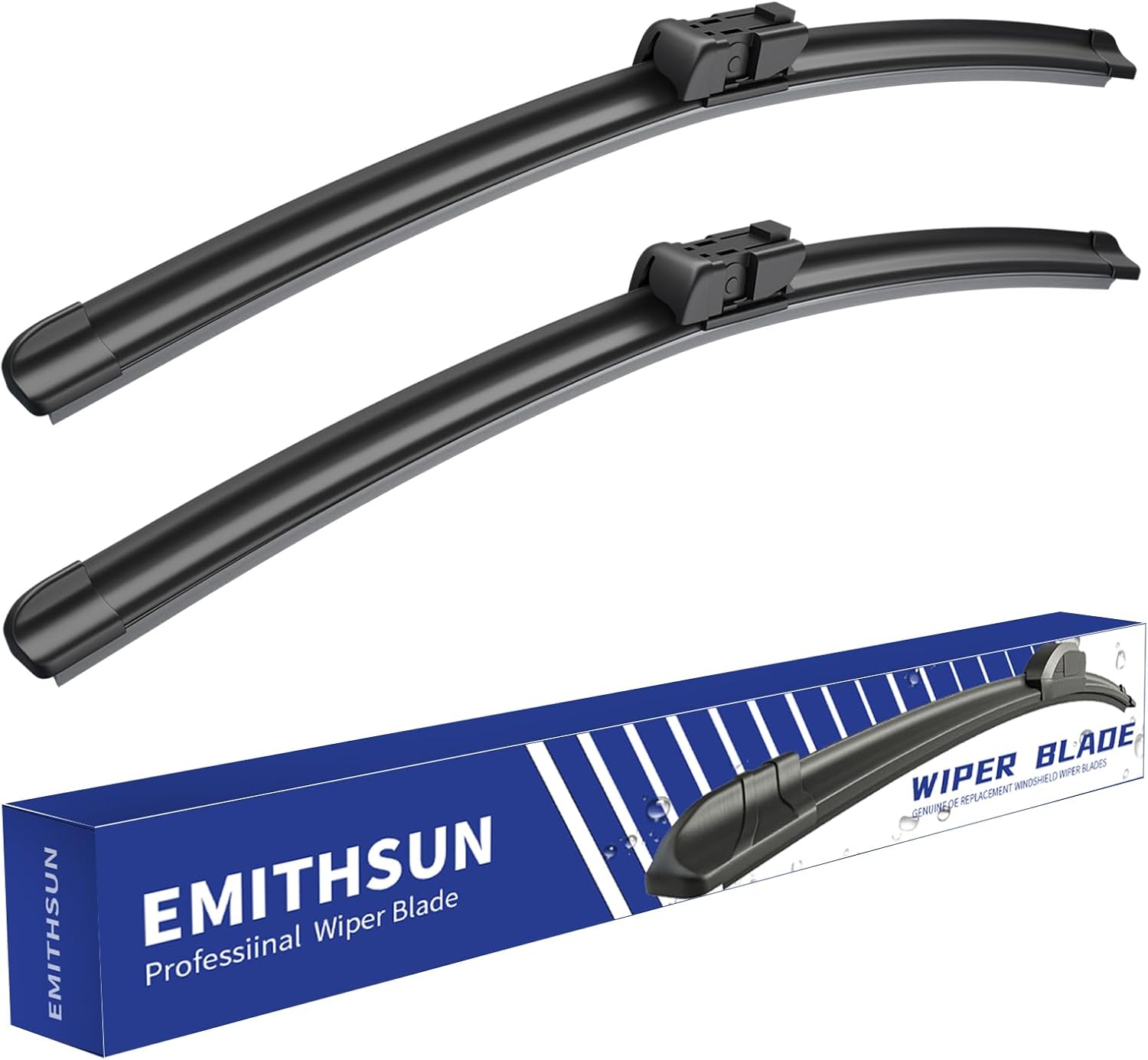 EMITHSUN® Windshield Wiper Blades Replacement for Cadillac Escalade 2025 2024 2023 2022 2021 GMC Yukon 2025 2024 2023 2022 2021 Premium All Weather Front Wipers Set - OEM Quality (Pack of 2) 22"+22" Cadillac Escalade ESV 2025-2021,GMC Yukon XL 2025-2021,C