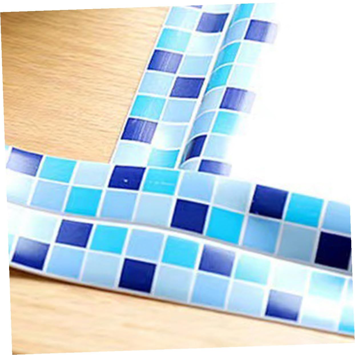 2pcs Blue Acrylic Self Adhesive Caulk Tape for Kitchen Bathroom