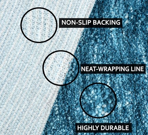 Image of Bathroom Mat Anti Slip Bathmat Water soak Absorbent Mats (40x60 CM, Blue)