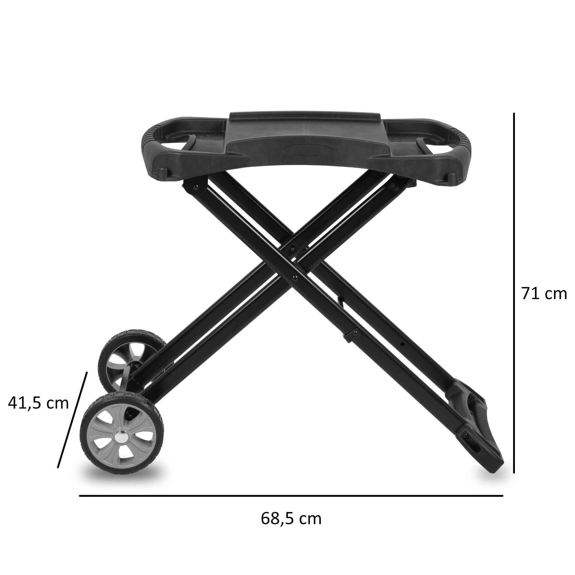 BBQ-Toro Grilltisch für Gasgrill | faltbarer Rollwagen für Grill | Grill Ständer mit Räder, Gasgrill Ständer | Tragbarer Grillständer, Unterbau | Grillgestell, Grillzubehör
