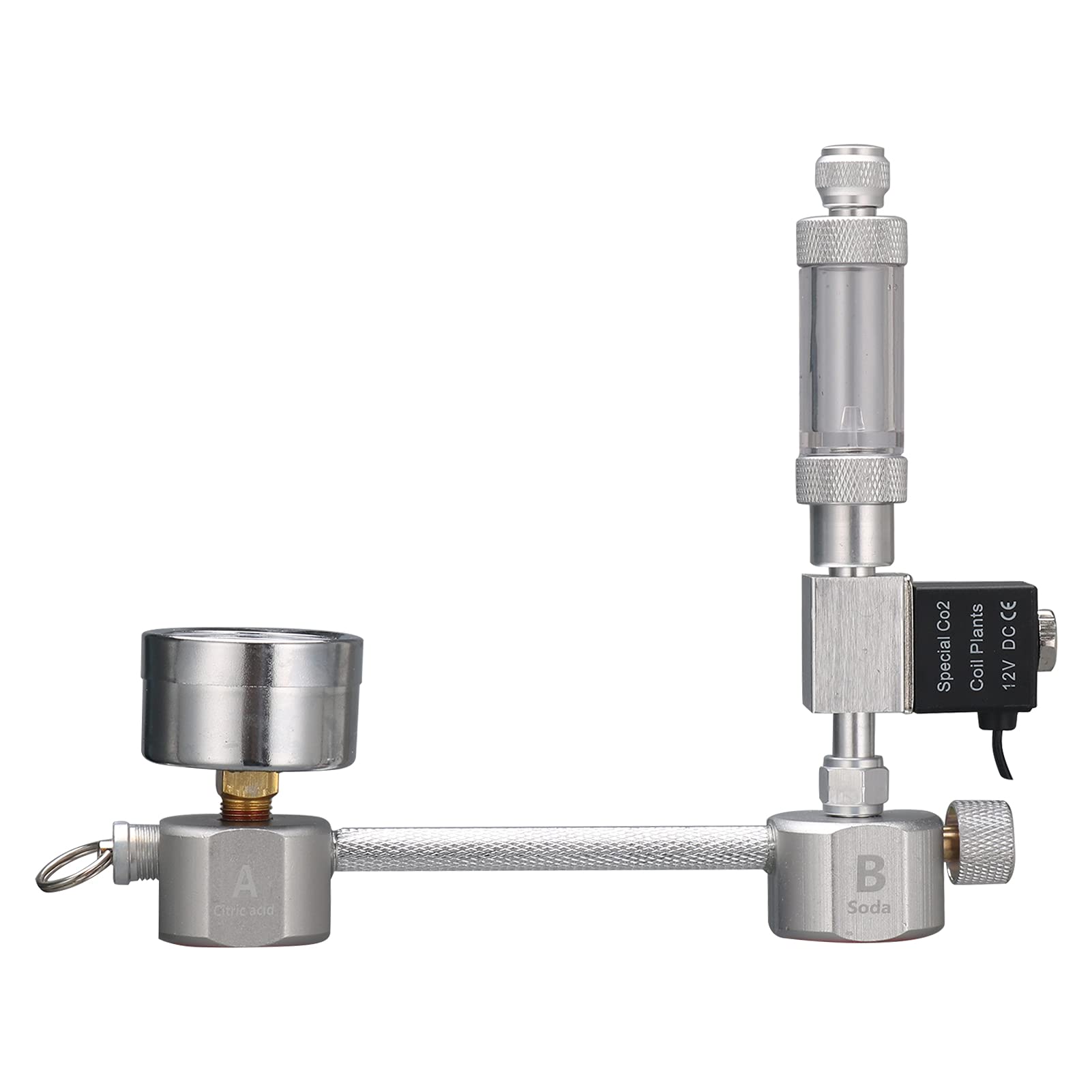 Jabey Aquarium DIY CO2 Generator System Kit, Aquarium DIY CO2 Generator System Kit CO2 Generator System with Solenoid Valve Bubble Counter & Check Carbon Dioxide Reactor Kit for Plants Aquarium