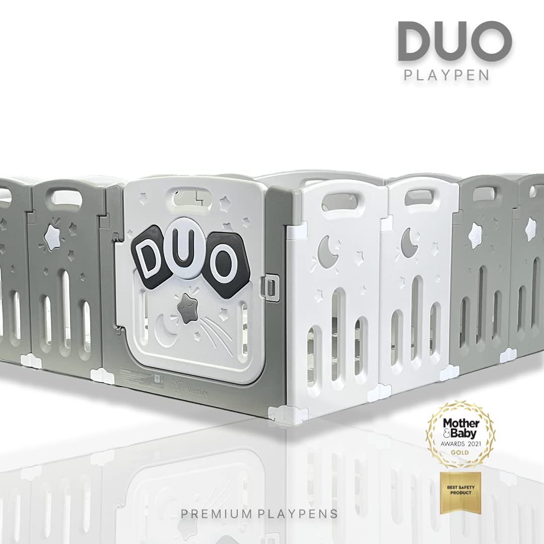 Venture All Stars DUO Plastic Baby Playpen With Play Mats & Balls