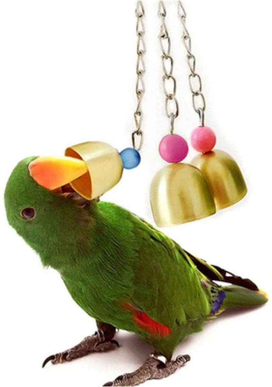 pájaro Juguete Loro Juguete 7 Piezas Jaula esparcidor Columpio Masticar Campana Juguete Periquito pequeño Loro Guacamayo myna