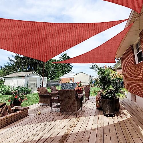 Patio Paradise 12' x 12' x 12' Sun Shade Sail Triangle Canopy Shade Cloth Fabric Sunlight Block...