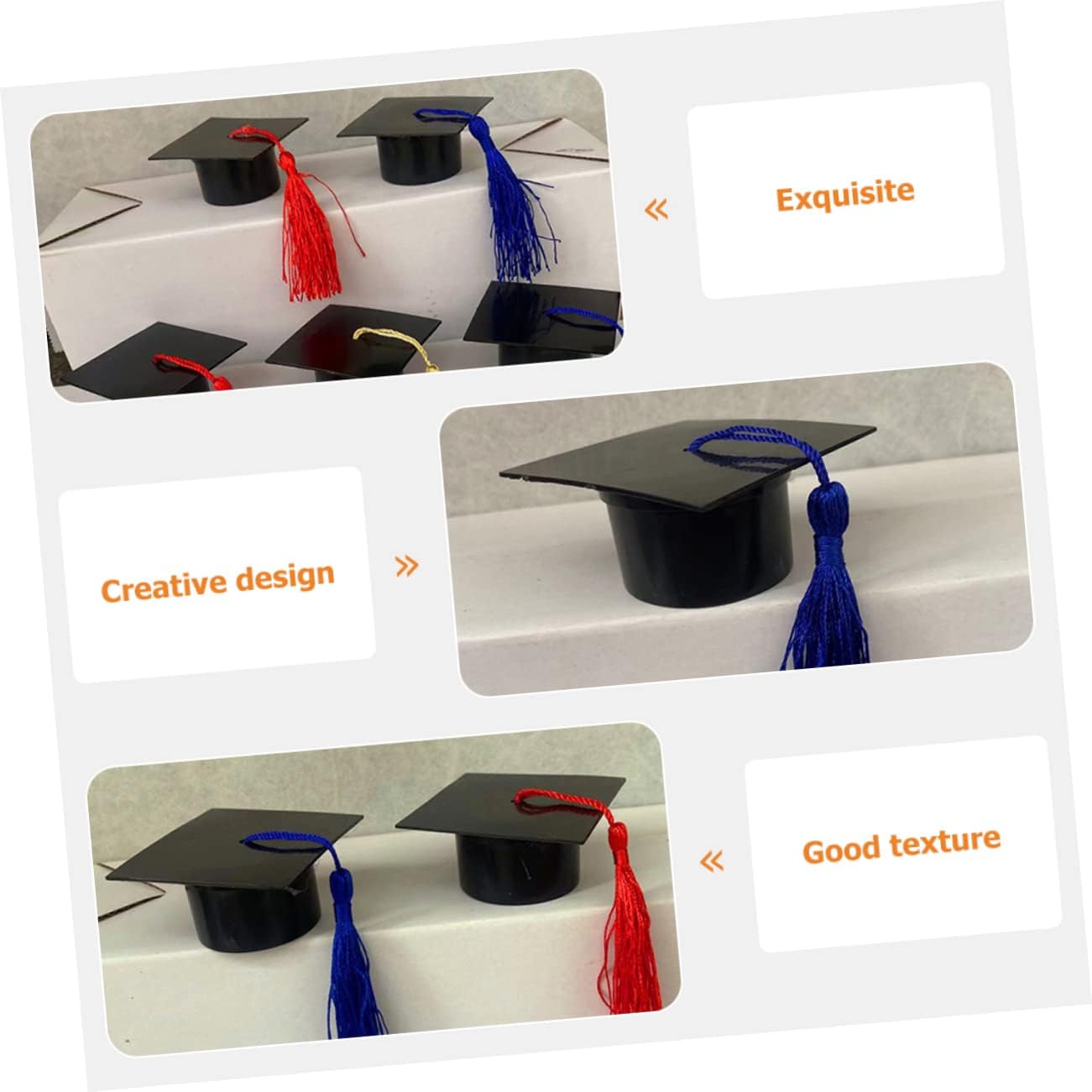 Luxshiny 36pcs Graduation Cap Shaped Candy Boxes for Guests Packaging for Graduation Celebrations Party Favors for Events