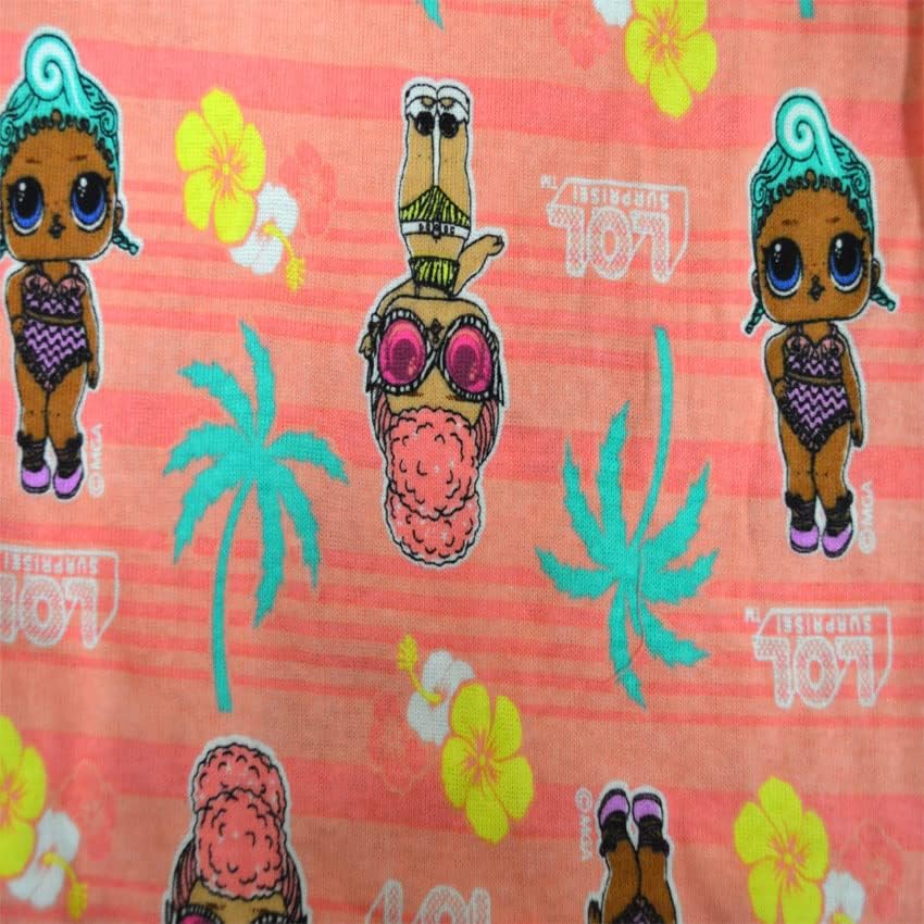 Girls LOL Surprise Vacation Mode 4 Piece Cotton Shortie Pajamas - Image 3