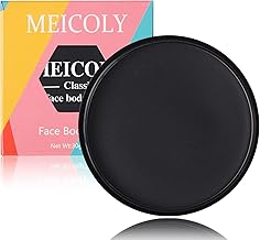 MEICOLY Black Face and Body Paint, 30g/1.05oz Water-Based Washable Full Body Paint for Adults and Kids, Pro SFX Makeup for Clown, Joker, Zombie, Vampire, Skeleton, Cosplay, Halloween