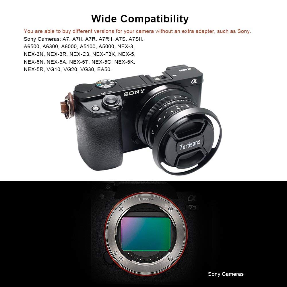 Amazon | [7artisans] [25mm F1.8 Manual Focus Prime Fixed Lens for