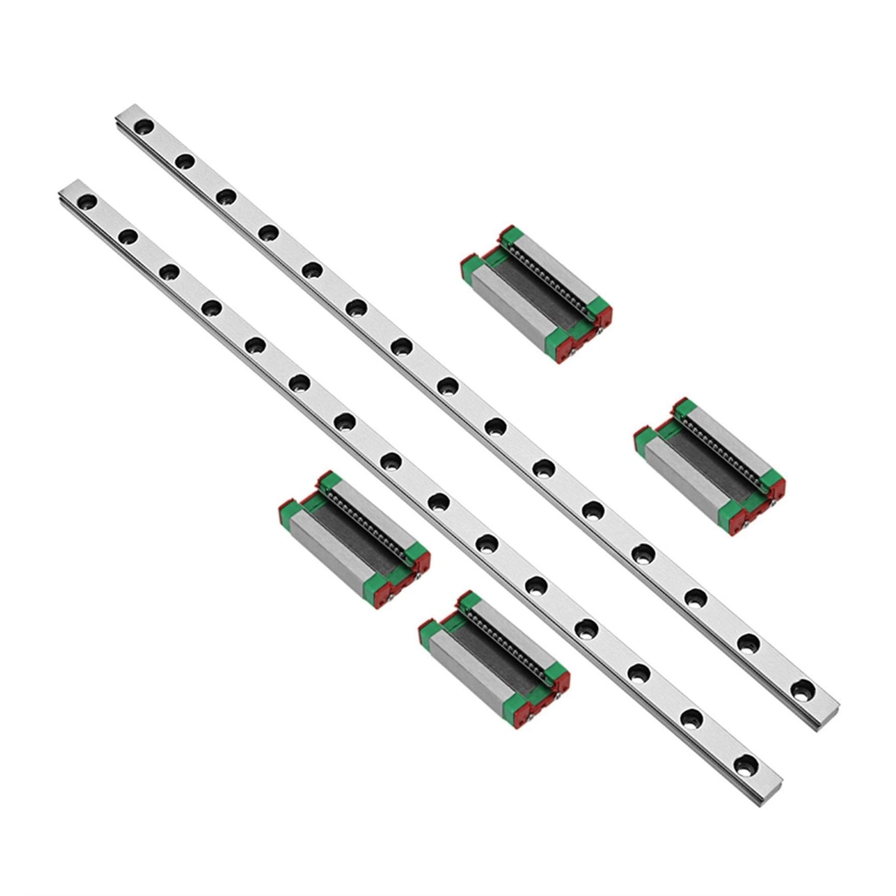 Carril Deslizante MGN12 MGN12H MGN12C Riel deslizante lineal en miniatura 250 400 500 550 600 800 900mm 2 uds MGN12 guía lineal + 4 uds carro deslizante Bloque de Pista(Color:MGN12C,Size:150mm)