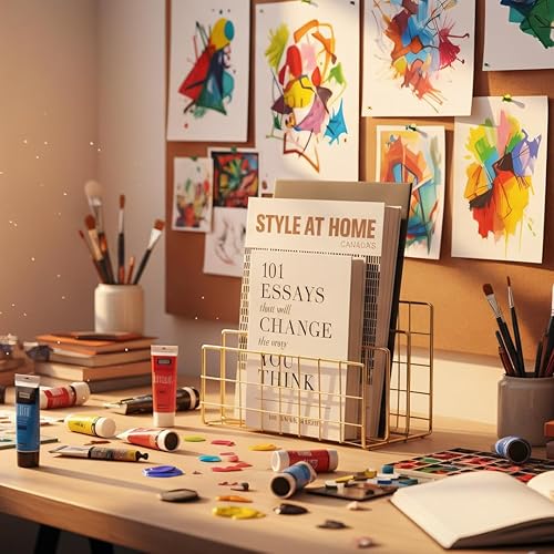 Miniatura 8 de Organizador de archivos de metal, 3 secciones verticales, soporte para papel de escritorio, correo, carta, registro, soporte para carpetas de