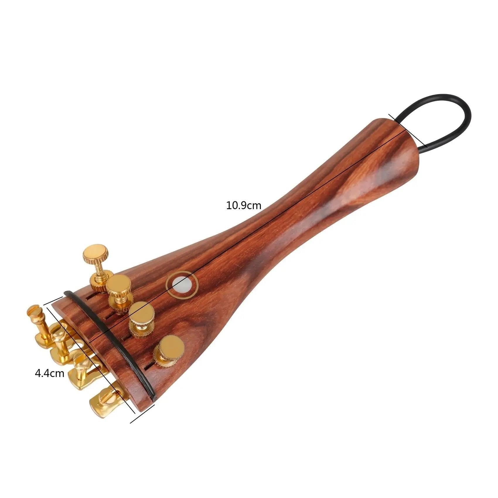Corde di violino Parti di violino mentoniera in legno di giuggiolo con pirolo di accordatura puntale e cordiera
