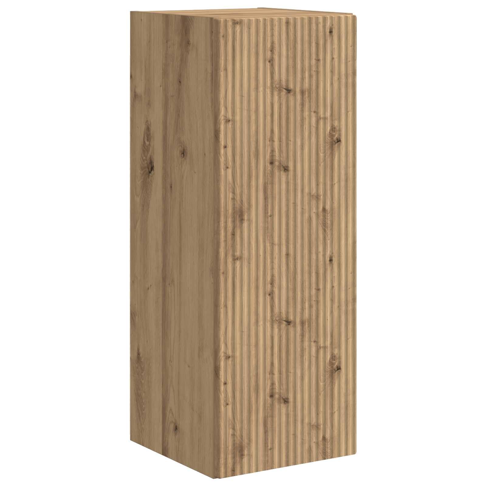 Zestaw regałów do montażu na ścianie, 6-częściowy, dąb Artisan, 78,5 x 30 x 29,5 cm, uniwersalny mebel multimedialny do salonu, sypialni