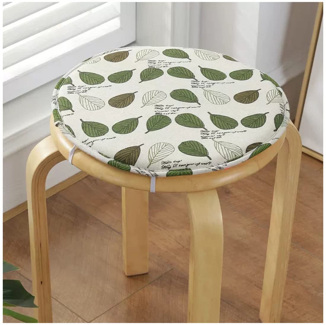 Ghjceviov Color 16 Round Sponge Chair Pads, Small Round Stool Seat Cushion, Four Seasons Universal Round Dining Chair Cushion, Non-Slip Seat Pad With Elastic Ties Hooks (Color : Size : 25 * 25Cm)