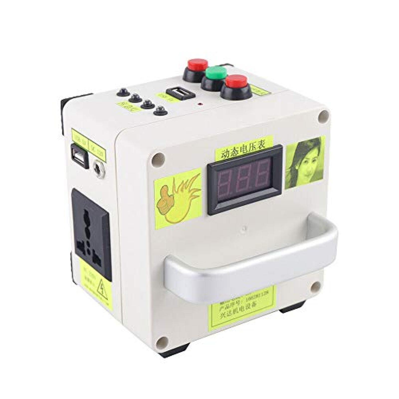 Piccolo generatore portatile a manovella, 220 V, esterno, multifunzione, alimentazione di emergenza, caricatore USB per telefono cellulare e computer