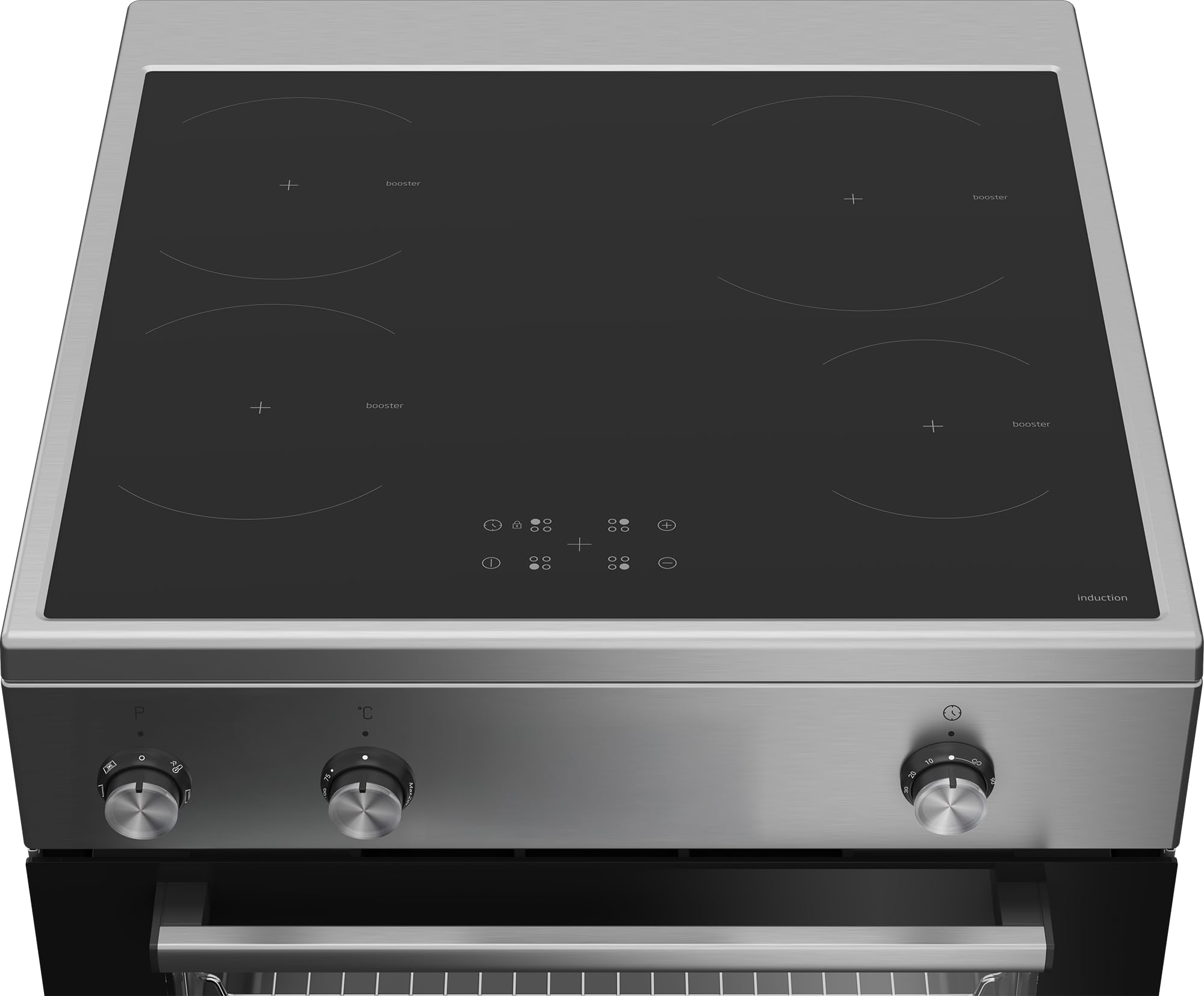 Beko FBE69100X Cucina a Libera Installazione 60x60 cm, Piano a Induzione 4 Zone, Forno Multifunzione 72 L Classe A, Inox, HidroClean - 3