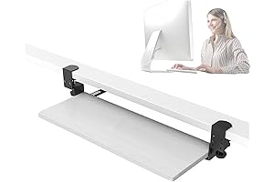 Slide-Out Keyboard Phone Tray: Effortless Desk Expansion for Improved Space Management