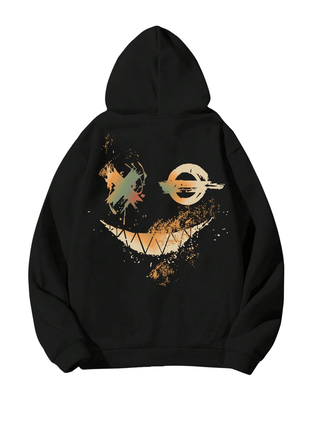 Floerns Men's Hoodies Lightweight Drawstring Letter Print Graphic Pullover Sweatshirt with Pockets