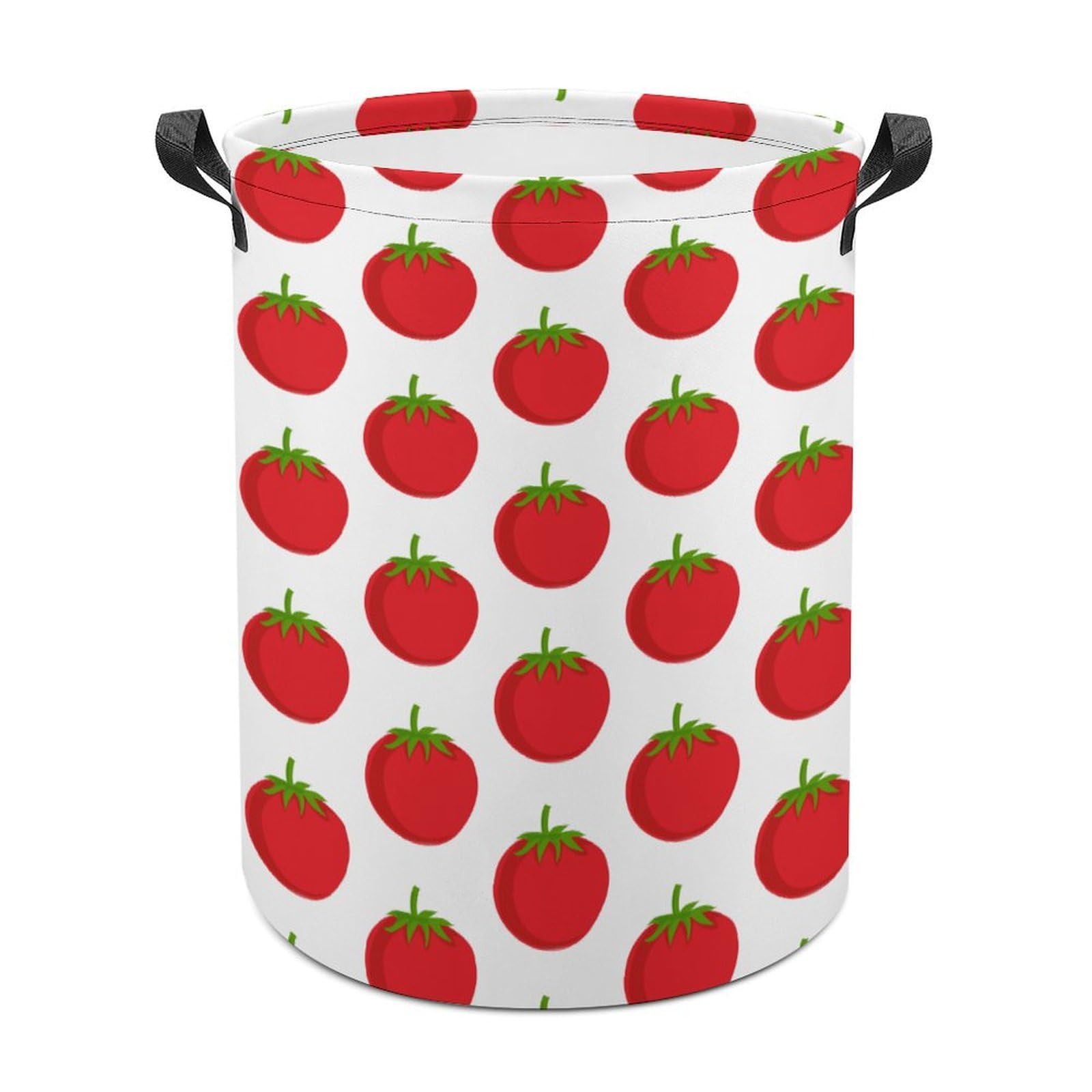Lyfthologen Laundry Hamper, Tomato Cartoon Laundry Basket, Washing Basket with Handle