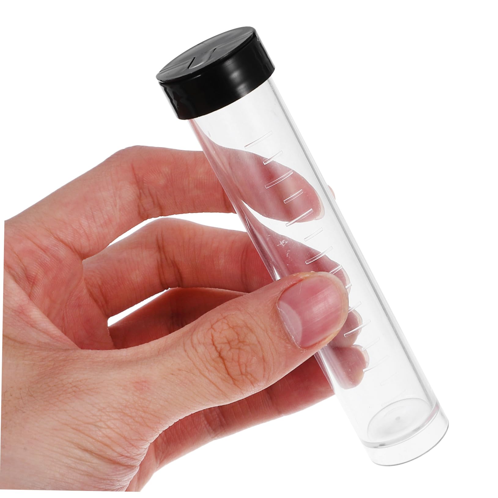 Unomor Sturdy Plastic Test Tube Sealed Bottle Leakproof Lids Small Vials for Liquid Sampling