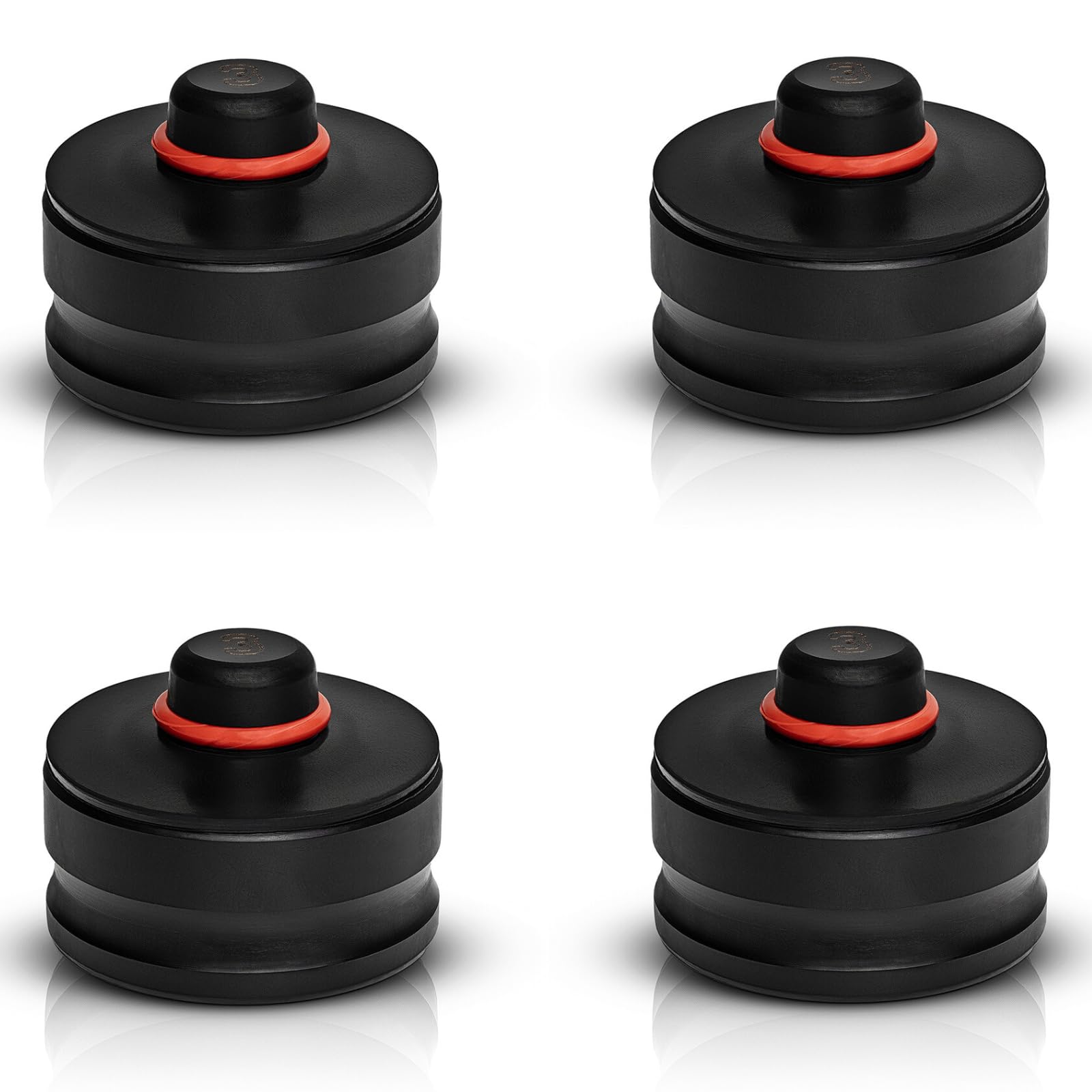 Jack Pads - Juego de 4 adaptadores para gato hidráulico con núcleo de metal para todos los modelos Tesla Model 3 y Model Y (sin batería BYD) Giga Berlin/Grünheide & Shanghai