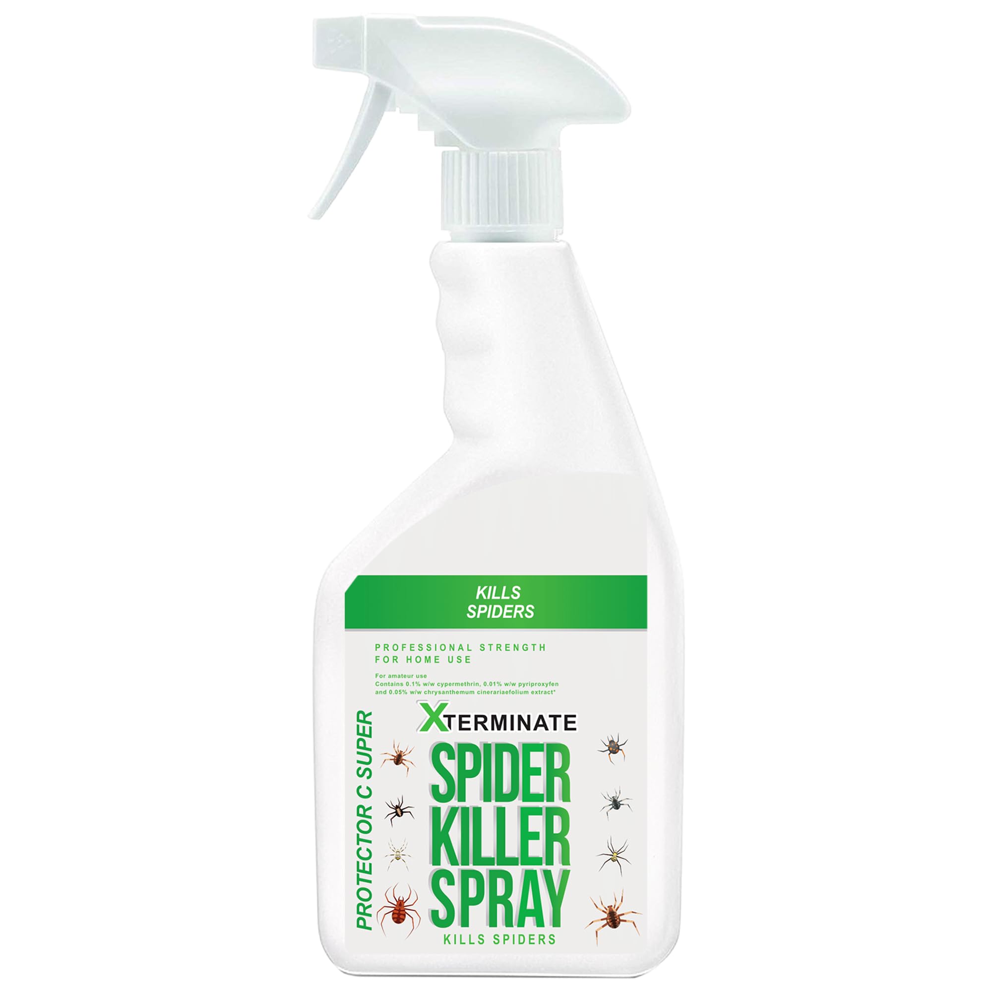 Xterminate Spider Killer Spray 1L - Spider Repellent for Indoor & Outdoor Use - HSE Approved, Pet and Child Safe, Kills All Types of Household Spiders - Non-Staining & Low Odour - 12 Week Protection