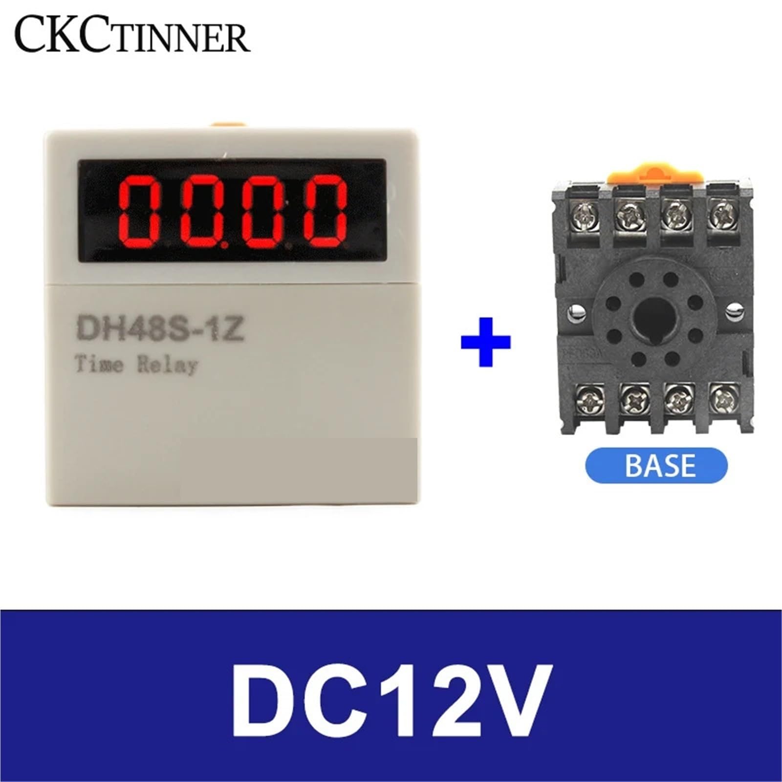 DH48S-1Z Programowalny cyfrowy przełącznik czasowy LED z gniazdem podstawowym 12 V 24 V 220 V 380 V Delay Timer 0,01S-99H99M (DCAC12V)