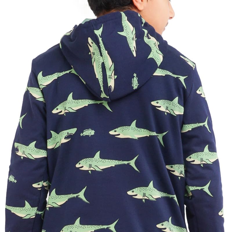 Image of Real Basics Boys Cotton Hooded Sweatshirt(Pack of 1)