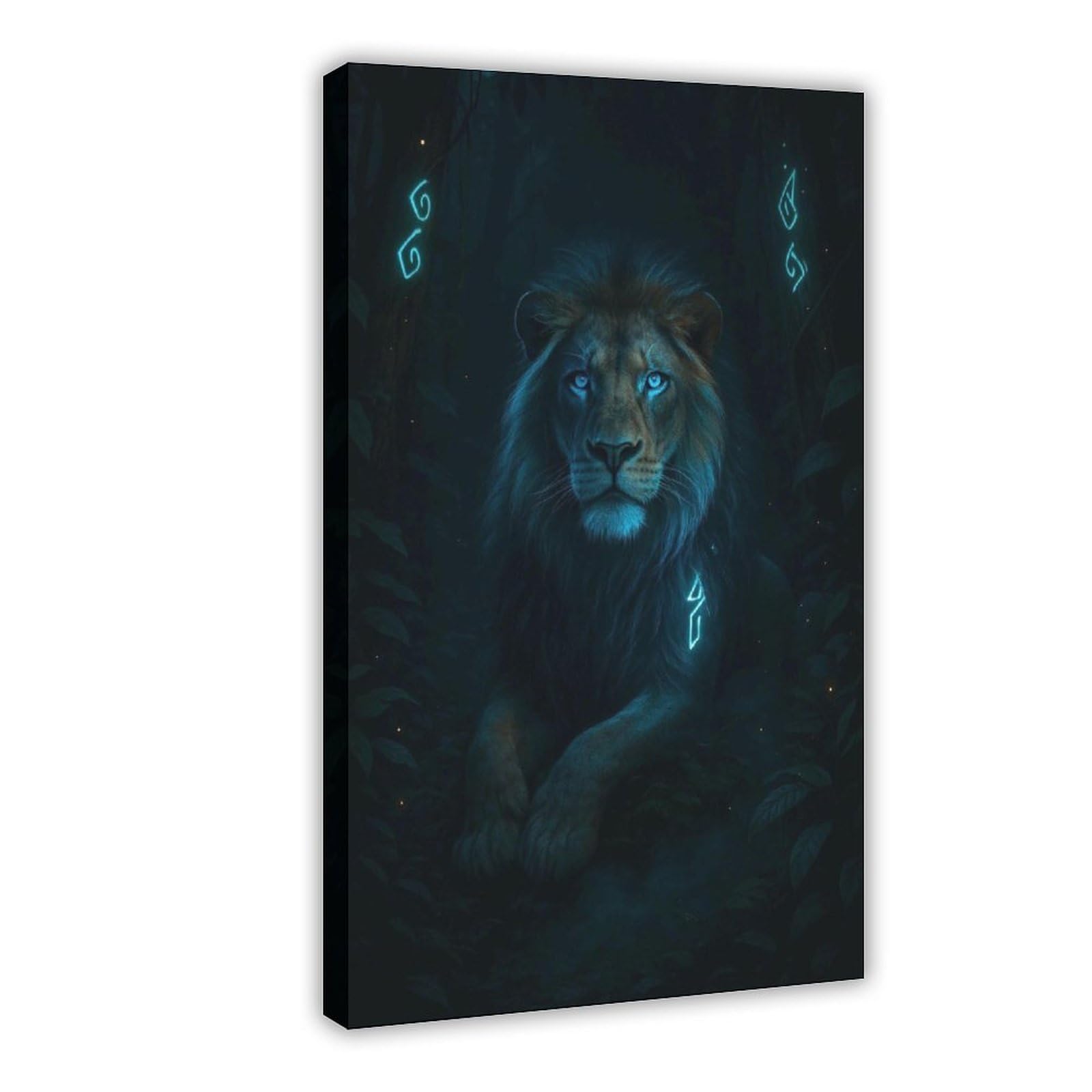 WRTYVE Mystic Jungle Lion Poster Canvas Poster for Dorm Room Decor Gift