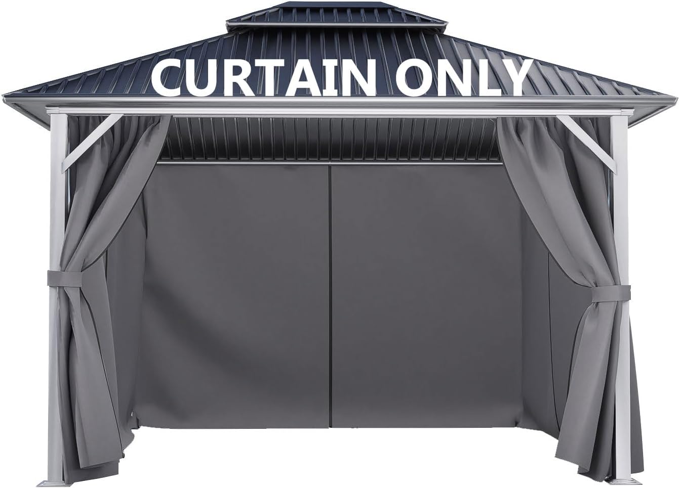 Amazon.com : COWVIE Gazebo Curtain Replacement Universal 4-Panel ...