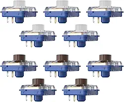 10 Peças de Interruptor de Teclado Mecânico, Interruptor Silencioso de Baixo, Digitação Aprimorada