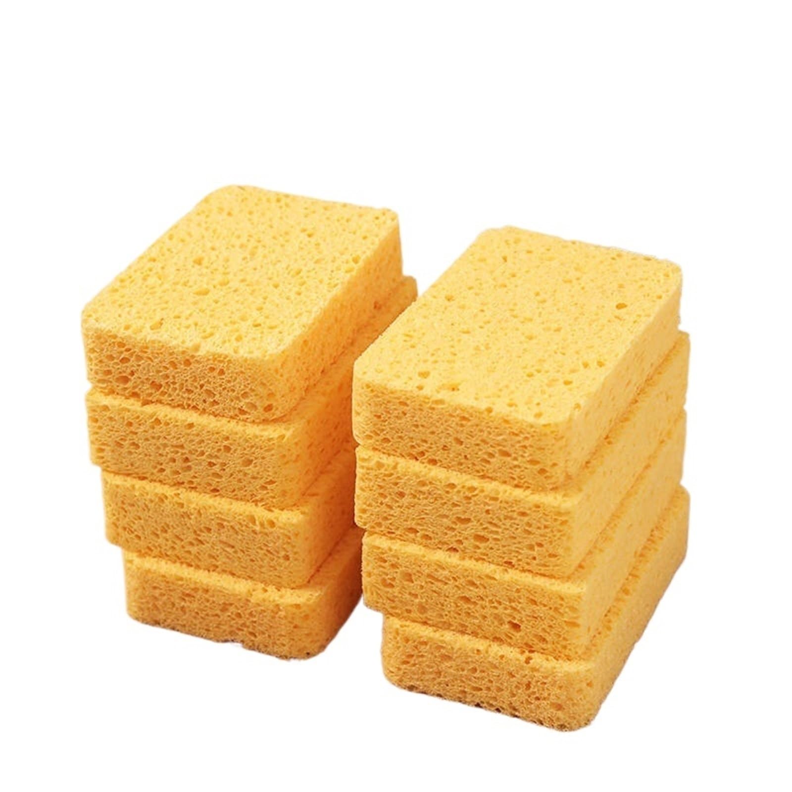 Spugne Cucina Spugna di polpa legno da 2/5/10 pezzi | Gomma for lavare i piatti Tampone abrasivo multiuso su entrambi i lati Cose utili for la cucina(10 Pcs)