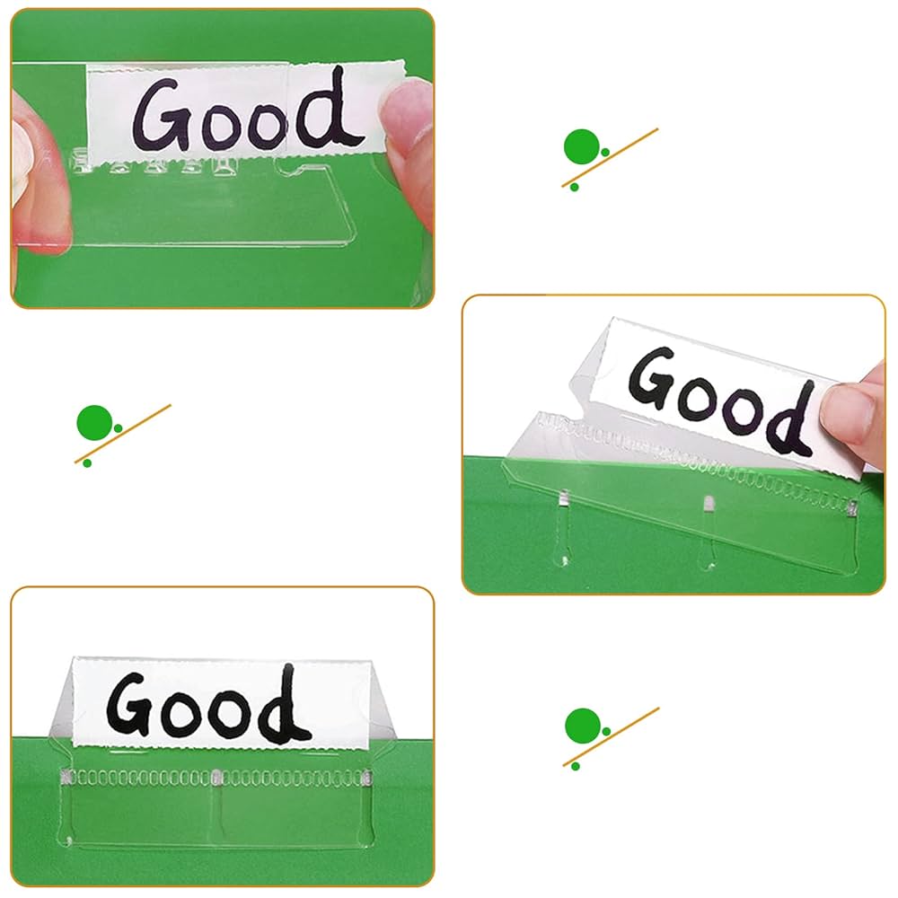 30 Cartelle Sospese Foolscap In Polipropilene - Verde Con Linguette E Schede Incluse