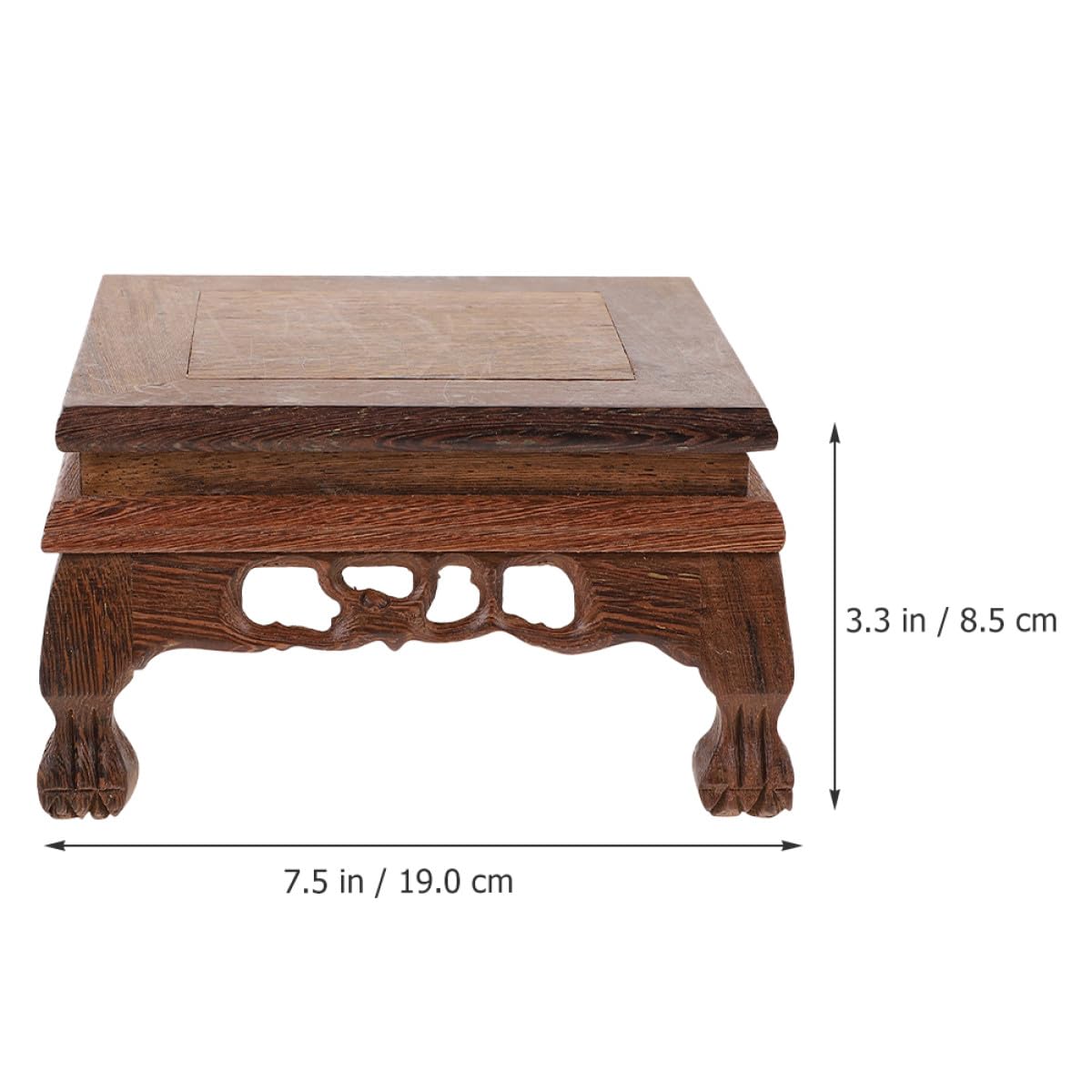 CRAFTHROU Piedistallo Quadrato in Legno di Tiglio per Espositore di Piante da Interno, Supporto Resistente per Decorazioni Artigianali e Bonsai in Ambienti Domestici Stili multipli