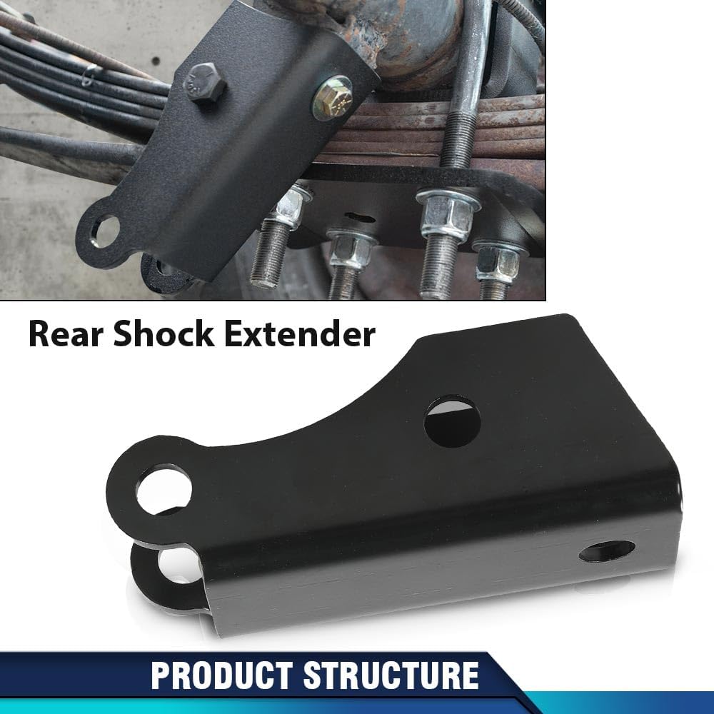 PIT66 Rear Shock Extender for Lowered Drop Trucks Compatible with Chevy Silverado C10 1973-1987,Fit Chevy K5 Blazer 1973-1987,Fit GMC C10 Sierra C15 1973-1987,Fit GMC Jimmy 1973-1987(Fit 2WD ONLY)