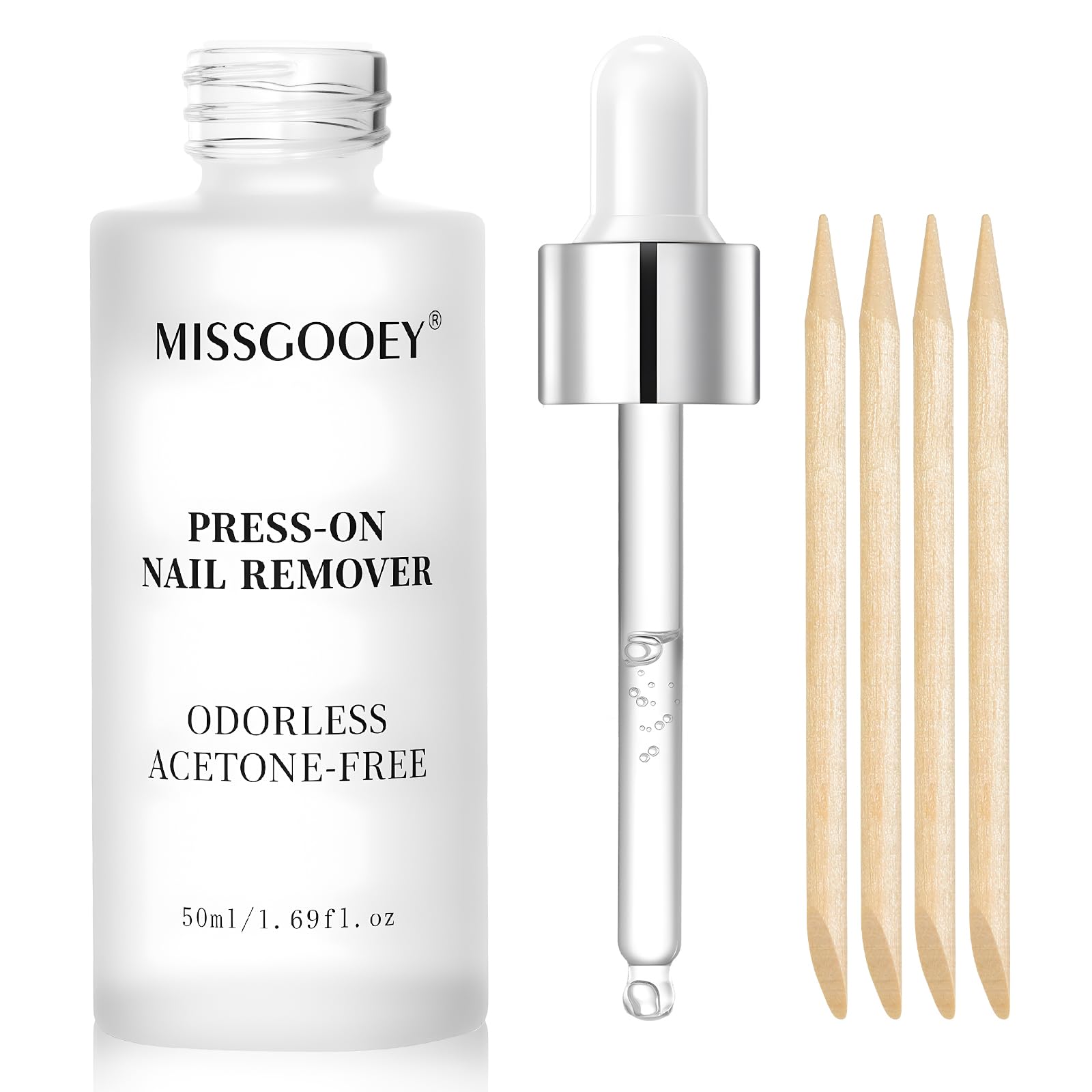 Missgooey ネイルリムーバー オフ ネイルチップ＆付け爪 接着剤リムーバー アセトンフリー ネイルグルーリムーバー ネイルオフ 50ｍL