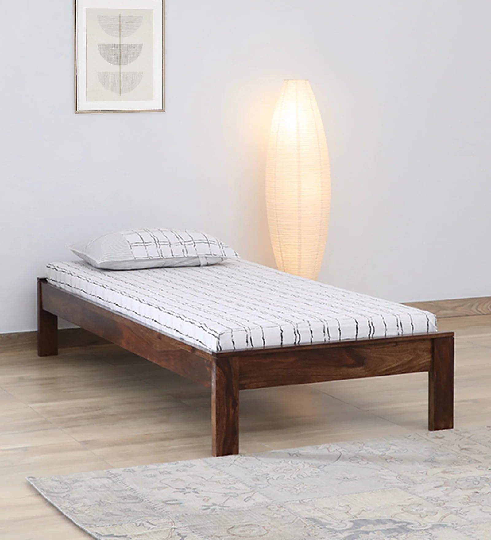 Ropin Double Sheesham Wood Bed for Bedroom (48x72) with 2 Years Warranty | Office Furniture | Living Room Cot | Wooden Bed | Daybed | Traditional Beds-image-6